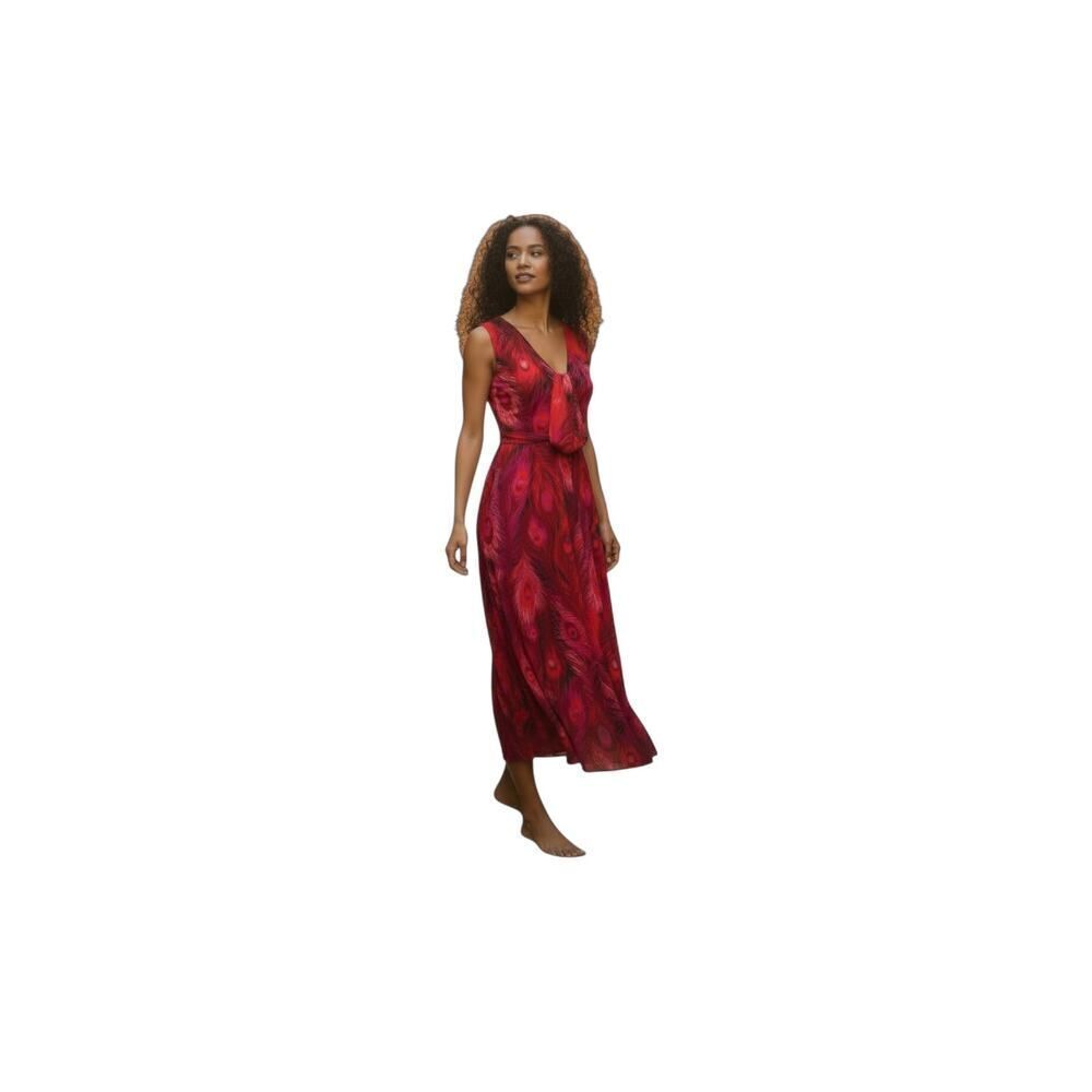 ONLY NECESSITIES RED & FUCHSIA DRESS SZ.M EUC.